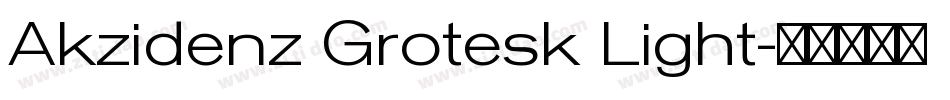 Akzidenz Grotesk Light字体转换